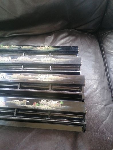 Vintage Lacquered Mahjong Tiles Racks