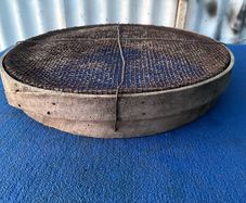 Vintage wooden sand riddle
