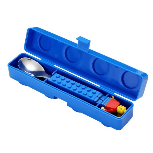 Fun Creative Building Blocks Portable Cutlery Stainless Steel Cutlery Children'S Assembled Fork And Spoon Set Lego Fan Gift