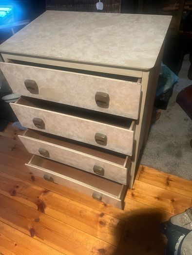Formica chest of drawers