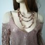 Rose gold Zara dress with matching bag and necklace Image 4