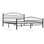 Bed Frame Black Steel 160 x200 cm Image 7