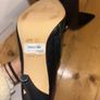 Black 4inch leather heeled boots Image 6