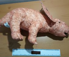 Large roaring dinosaur - teddy triceratops - big lizard - godzilla
