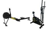 Air Rower Machine and Elliptical Cross Trainer
