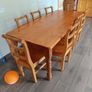 Solid oak table and 8 chairs Image 2