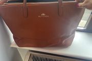brown leather bag