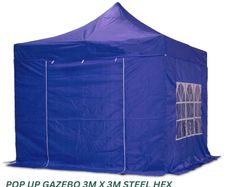 Garden Gazebo Steel Frame 40mm Hex 3m x 3m