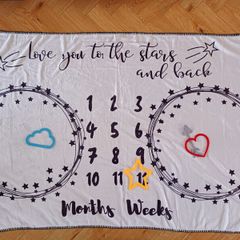 Monthly Milestone Blanket for twins
