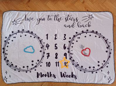 Monthly Milestone Blanket for twins