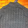 Ralph Lauren Black Cable Knit Quarter Zip Jumper Image 6