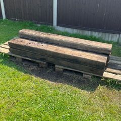 C1900 Oak Sleepers X5 Ex-rosslare Pier / Railway 6ft Approx
