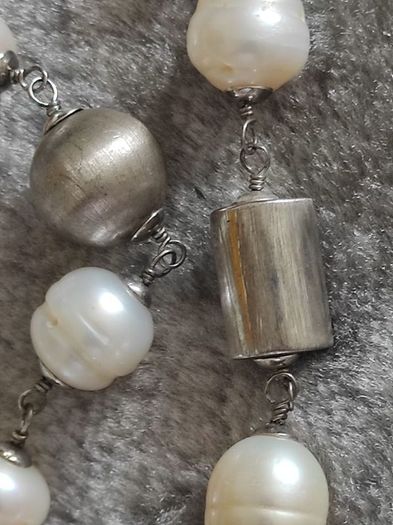 Sterling silver and pearls matching set