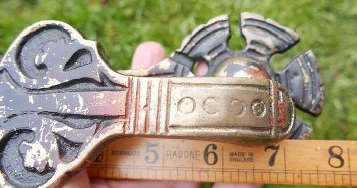 Victorian Heavy Door Brace Set - Letter Plate set  Brass Lion Face  Centre Knob Brass Door Knocker and Letter plate