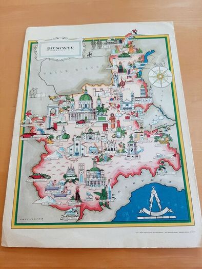 Map of Piemonte (unframed)