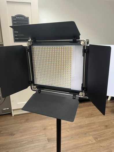 Brand New Neewer NL 660 LED Video Light + Stand + Black Backdrop Bundle