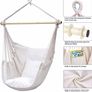 Swing Chair with Hardware Kit: Ohuhu XL Portable Hanging Chairs with 2 Cushions Detachable Metal Support Bar Side Pocket for Indoor Outdoor, Hammock Chair for Patio Bedrooms Teen Girls Room Decor (MULTIPLE COLOURS) Image 6