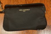 Karl Lagerfeld Mini Hand bag - Wristlet Black with patent trim - excellent condition