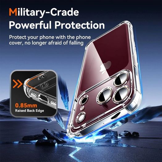 Case for iPhone 18 Pro Max, 17 Pro Max, 17e, 16e, 15 Silicone Gel Cover Clear Transparent Shockproof Shell