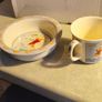 Set of Bunnykins Nursery Bone China 2 piece set, Mug and Rimmed Bowl Image 8