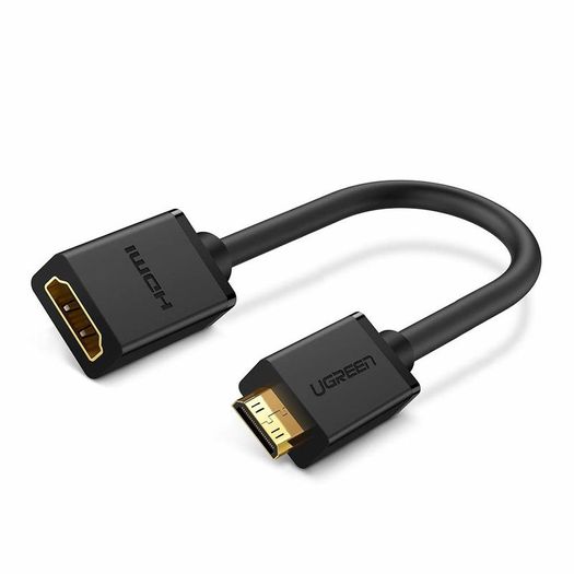 Ugreen Mini HDMI (Male) to HDMI (Female) 3D/UHD 4K@60Hz Bi-Directional Cable Adapter (Gold-Plated) (Brand New/Warranty)