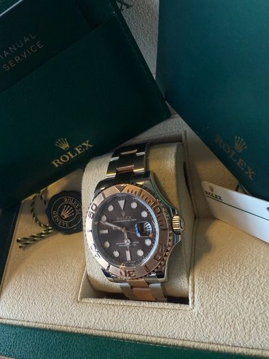 Rolex Yachtmaster 40 Steel and Rose Chocolate Dial