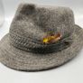 Failsworth Trilby Keswick Hat Vintage Wool Hat with Feather - 100% Wool - 59cm Image 2