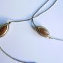 Vintage Multi Strand Beaded Necklace Elliptical Gold Tone Image 6
