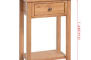 Console Table 50x32x75 cm Solid Oak Wood