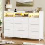 Chest of Drawers with Charging Station and LED Light Image 8