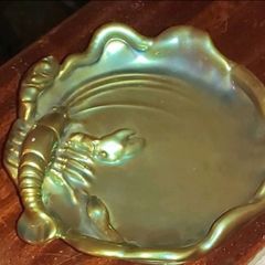 Antique rare Zsolnay Eozin lobster dish