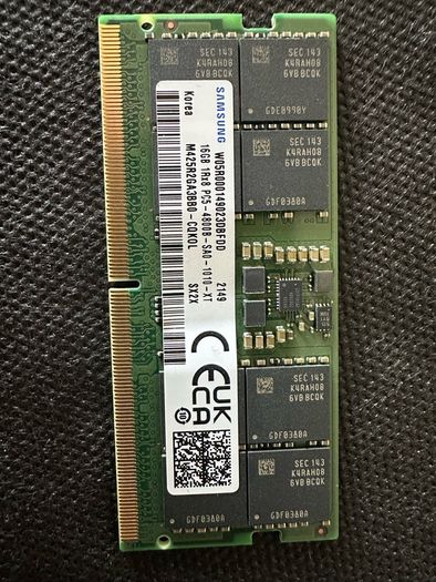 Used 16 GB DDR5 Ram Samsung Sodimm 4800