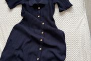 Sandro Navy knit dress