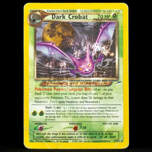 Dark Crobat 2/105 Holo Rare WOTC Neo Destiny Pokemon Card 2002 Vintage