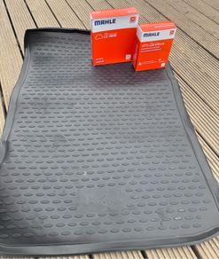 bmw g30 boot liner, cabin filters, air filter and original grill