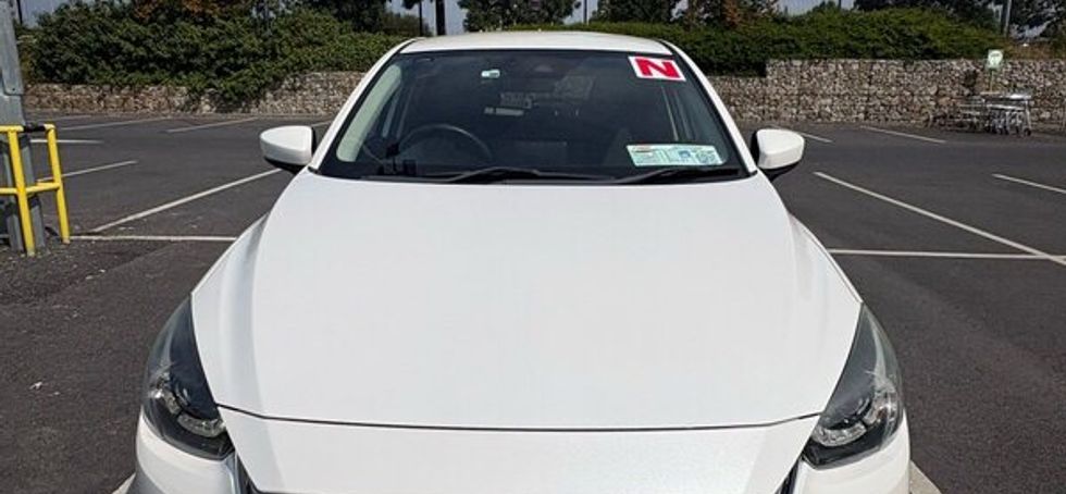 White Mazda Demio Skyactiv automatic 1.3 petrol