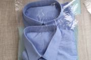 2 School blue shirts, long sleeves