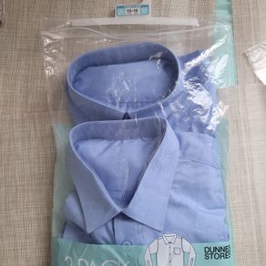 2 School blue shirts, long sleeves