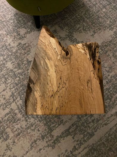 Handcrafted Spalted Beech Live Edge Side Table