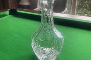 Lead Crystal Decanter etched with a Sunflower