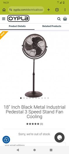 Can post 18"industrial stand fan
