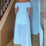 White Open Shoulder maxi dress, size 10 Image 3