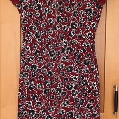 Ladies Dark Red/ Navy/Cream Dress by French Connection