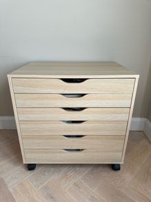 ALEX Drawer unit on castors oak effect Ikea