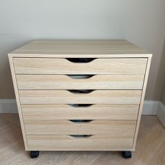 ALEX Drawer unit on castors oak effect Ikea