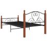 Bed Frame Black Metal 100x200 cm Image 4