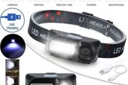 6 Modes USB Rechargeable COB LED Headlamp Headlight Light Torch Flashlight