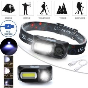 6 Modes USB Rechargeable COB LED Headlamp Headlight Light Torch Flashlight