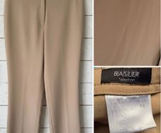 Basler designer wide leg camel trousers chic sophisticated