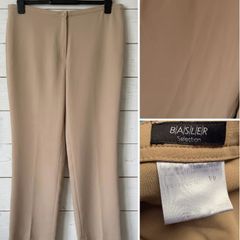 Basler designer wide leg camel trousers chic sophisticated